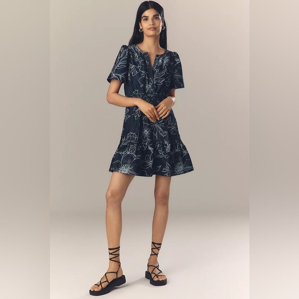 Anthropologie The Somerset Denim Mini Dress large - Picture 4 of 6